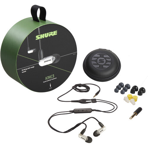 Shure AONIC 3 Wired Sound-Isolating Earphones (White)