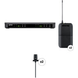 Shure Dual-Channel Wireless Cardioid Lavalier Microphone System Kit (H9: 512 to 542 MHz)