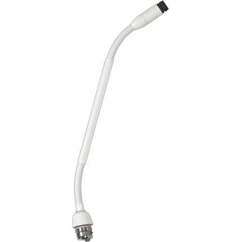 Shure MX410 10" Dualflex Gooseneck Mic with No Capsule, No Preamp, and Red LED Ring on Top (White)