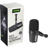 Shure MV7X Single-Person Broadcast Kit with Microphone and Boom Arm