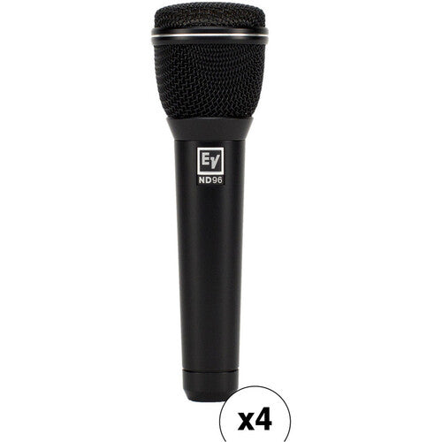 Electro-Voice ND96 Dynamic Supercardioid Vocal Microphone (4-Pack) F.01U.314.724