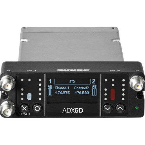 Shure ADX5D Axient Digital Dual-Channel Slot-Mount Wireless Receiver (470 to 636 MHz)