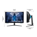Samsung Odyssey Neo G7 32" 4K 165 Hz Curved Gaming Monitor LS32BG752NNXGO (Factory Refurbished)