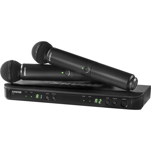 Shure BLX288/SM58 Dual-Channel Wireless Handheld Microphone System with SM58 Capsules (H9: 512 to 542 MHz)