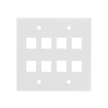 Dynacom 10600-DP8-WH Classic Wallplate Double-Gang 8-Port