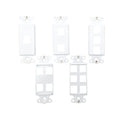 Dynacom 10600-PDF6-WH Wall Plate, Decor Mounting Bracket, 6-Port, White