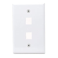 Dynacom 10600-SP2-WH 2-Port Oversized Classic Wallplate, White
