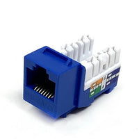 Dynacom 10605K25-BL KwikJack CAT5E HD Data Keystone Jack, 25-Pack, Blue