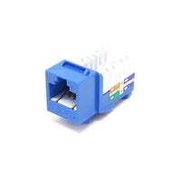 Dynacom 10606K25-BL Keystone Jack, KwikJack Cat6 Data Jack 25-Pack Blue