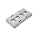 Dynacom 106MF-4-GY 4-Port Furniture Faceplate, Gray
