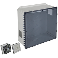 STI EP242410-T3 EnviroArmour Waterproof Polycarbonate NEMA Enclosure with Filter Fan, 24H 24W 10D, Tinted
