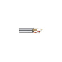 West Penn 252815IV1000 RG/59 20G/1PR 18G BC Plenum Coaxial Cable, 1000', Ivory