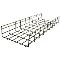Hubbell HBT0818ZP Wire Basket Tray Overhead, 8"H x 18"W x 118"L, Electrozinc
