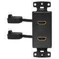 Hubbell NS802BK Decorator Plate Frame with 2 HDMI Female to Female, Black