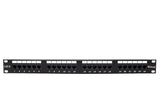 Dynacom 2013-24C6E Fiber Optic Patch Panel, CAT6 Data Patch Panel, 24-Port