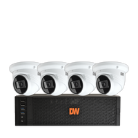 Digital Watchdog DW-DX1VSTK24 (1) BJDX1102T-LX Blackjack DX Server, Intel Celeron Processor + (4) VSTB04Bi MEGApix 4MP Turret IP Camera with Fixed Lens and IR