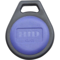 HID 2050HNNMN iCLASS Key II 205x 2K/2 Contactless Smart Key Fob, SIO, Programmed, Matching Numbers, Black with Blue Inse