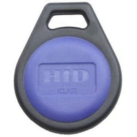 HID 2050HNNNN iCLASS Key II 205x 2K/2 Contactless Smart Key Fob, SIO, Programmed, No Numbers, Black with Blue Insert