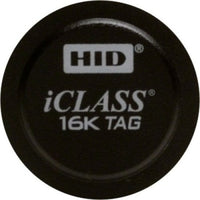 HID 2061PKSMN iCLASS 206x 16K/2 Tag with Adhesive Back, Programmed, Matching Numbers, Black with Logo