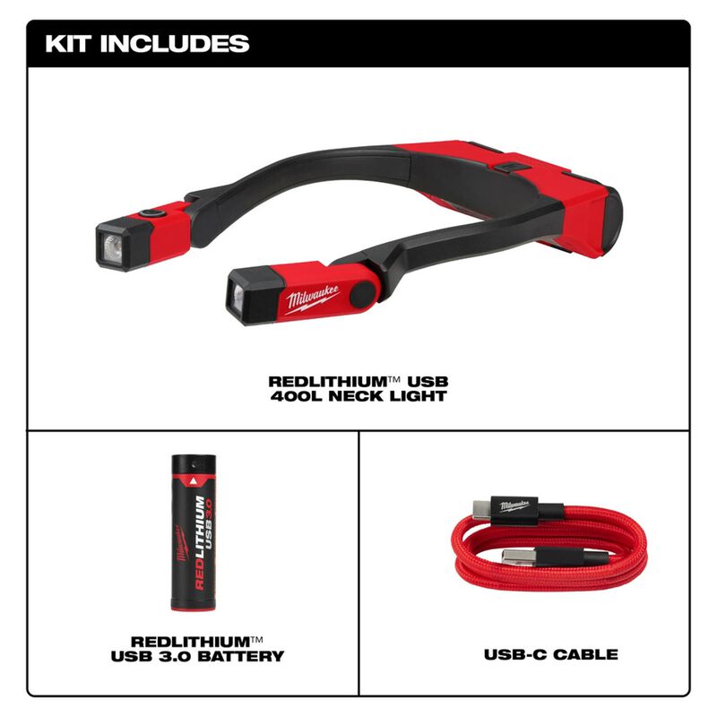 MILWAUKEE 2117-21 REDLITHIUM™ USB 400L Neck Light