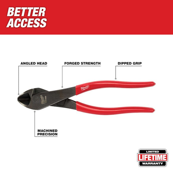 MILWAUKEE  48-22-6528  8'' Angled Head Diagonal Cutters, Dipped