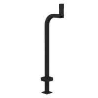 PEDESTAL 22PE1-2NIP-01-CRS 48" Steel Gooseneck Pedestal - 2NIP Force and Safety