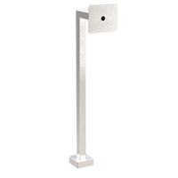 PEDESTAL 22PE1-DOOR-01-304 45" Stainless Gooseneck Pedestal - DoorBird D1101KH