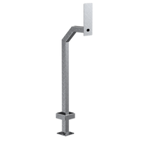 PEDESTAL PRO 22PE1-PAXT-01-304 42" Stainless Gooseneck Pedestal - Paxton Surface Mount Entry Panels
