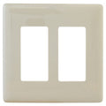 Hubbell NPS262LA 2-Gang Decora Snap-On Wall Plate, Light Almond