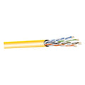 West Penn 254246EZYE1000 CAT6 Plenum Cable, 23/4 Solid BC, Unshielded, UTP, CPM, LP, 1000' (304.8m) Reel, Yellow