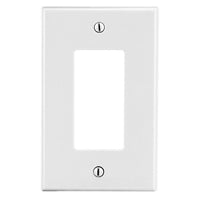 Hubbell P26W 1-Gang Decorator Wall Plate, White