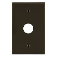 Hubbell P737 1-Gang Wallplate with .625" Opening for Box Mounting, Brass
