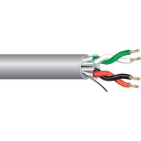 West Penn 25510BGY500 22/2 Pair Stranded Shielded Cable, Plenum, Bare Copper, CMP, 500' (152.4m) Reel, Gray