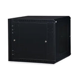 12U Wall Mount Rack Cabinet with Locking Front Door Black