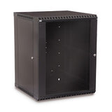 15U LINIER Fixed Wall Mount Cabinet, Glass Door