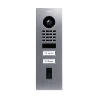 DoorBird D1102FV Fingerprint Flush-Mount IP Video Intercom, Stainless Steel V2A