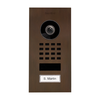 DoorBird 423873360 D1101V Flush-Mount IP Video Intercom with 1 Call Button, Architectural Bronze