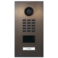 DoorBird 429680481 D2201V Flush-Mount IP Video Intercom with 1-Call Button, Stainless Steel, Powder-Coated Semi-Gloss, Traffic Purple (RAL 4006)