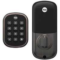 Yale Locks YRD136-ZW2-0BP Yale YRD136-ZW2-0BP Key Free Keypad Deadbolt with Z-Wave Plus, Pro Channel Exclusive, Oil Rubbed Bronze