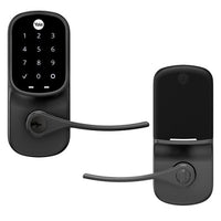 Yale Locks YRL226-NR-BSP Yale YRL226-NR-BSP Smart Lock, Touchscreen Suede Lever, No Radio, Black