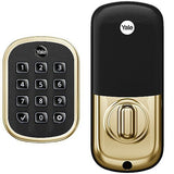 Yale Locks YRD136-ZW2-P05 Yale YRD136-ZW2-P05 Pro SL Key-Free Push-Button Keypad Deadbolt with Z-Wave Plus, Polished Brass