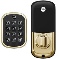 Yale Locks YRD136-ZW2-P05 Yale YRD136-ZW2-P05 Pro SL Key-Free Push-Button Keypad Deadbolt with Z-Wave Plus, Polished Brass