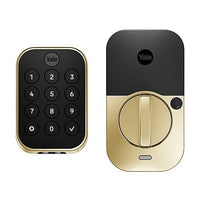 Yale Locks YRD634-CB1-P05 Yale YRD634-CB1-P05 Pro 2 Key-Free Keypad with Wi-Fi + Connect Bridge, Lifetime Brass