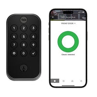 Yale Locks YRD614-CB1-BSP Yale YRD614-CB1-BSP Pro 2 Keypad with Wi-Fi + Connect Bridge, Black Suede