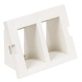 Hubbell IM2IA15W INFINI Module Plate, 2-Port, 1.5U, White