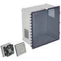 STI EP181611-T3 EnviroArmour Waterproof Polycarbonate NEMA Enclosure with Filtered Fan, 18"H 16"W 11"D, Tinted