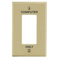 Hubbell PJ26C Wall Plate, 1-Gang Decorator Opening, Ivory