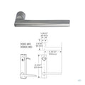 Adams Rite 3080-01-0-33-00-32D Trim Curved Handle with Cylinder Hole