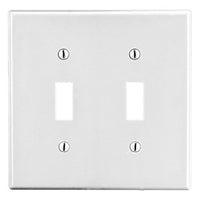 Hubbell P2W 2-Gang Wall Plate, White