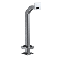 PEDESTAL PRO 33PE1-2NIP-03-304 42" Stainless Gooseneck Pedestal - 2NIP Indoor Touch 2.0